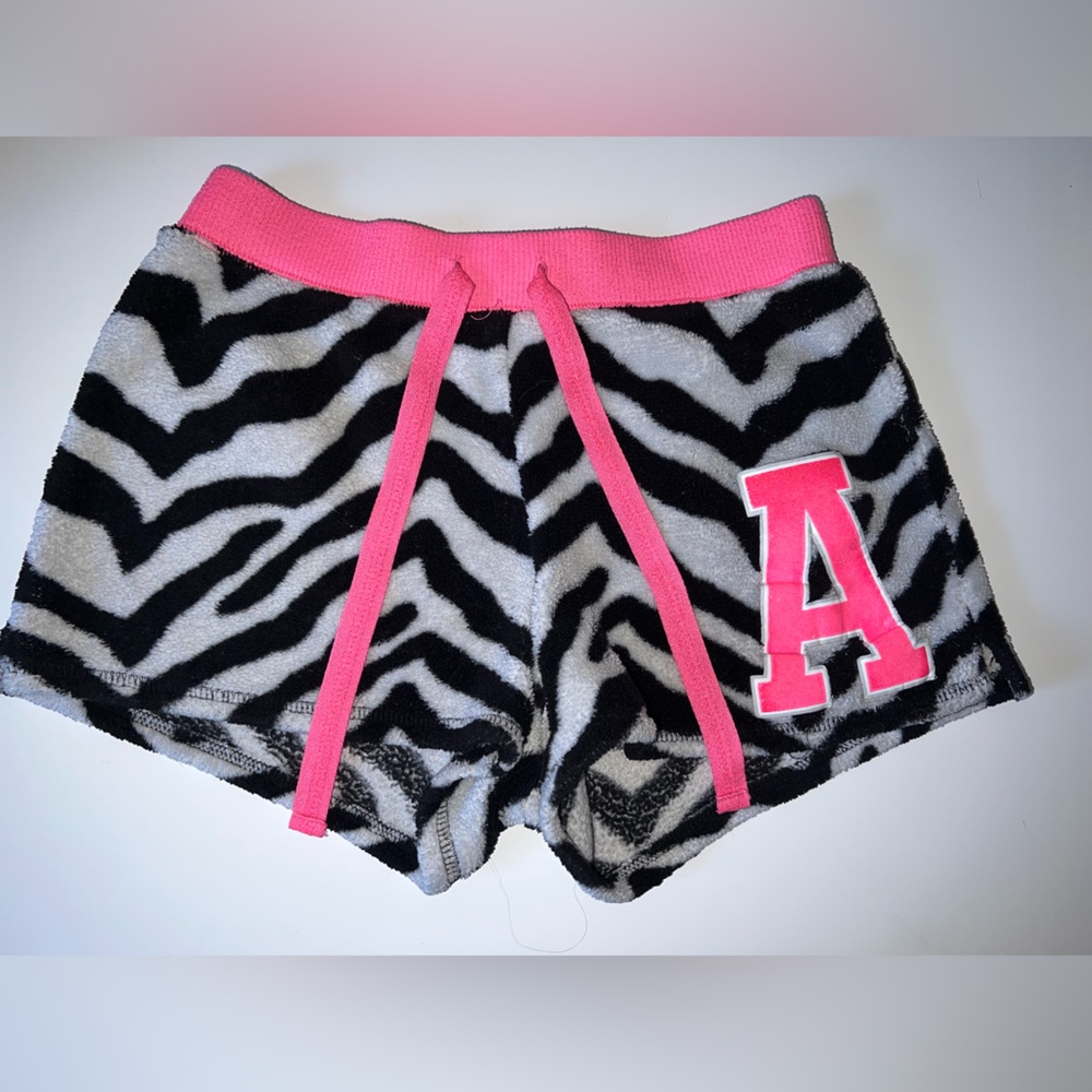justice zebra print pj shorts